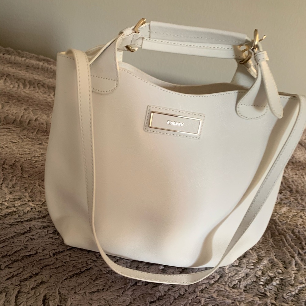 DKNY white purse